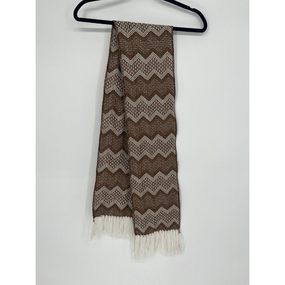 Figueroa Scarf Women Alpaca Rectangle 65x7.5 Fringe Brown Work Party Core